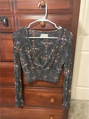 Urban Outfitters Women's Black and Multi Blous